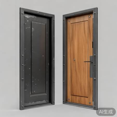 钢木防盗门：结实美观