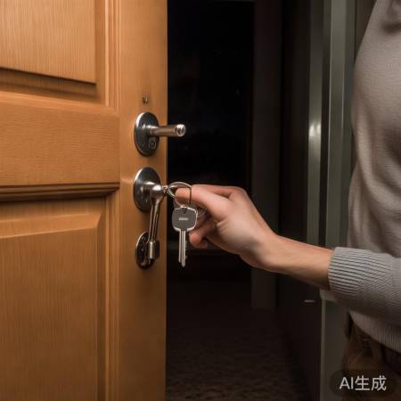 钥匙插错，门打不开