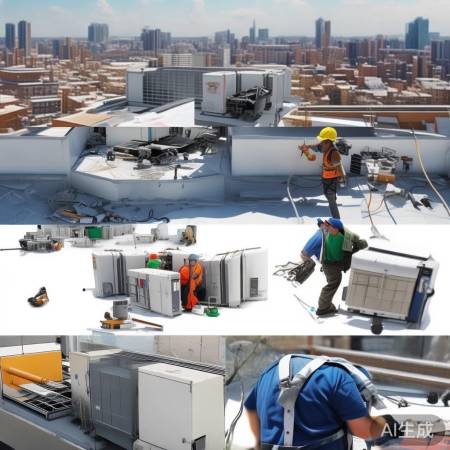 楼顶空调安装，耐心细致，装修流