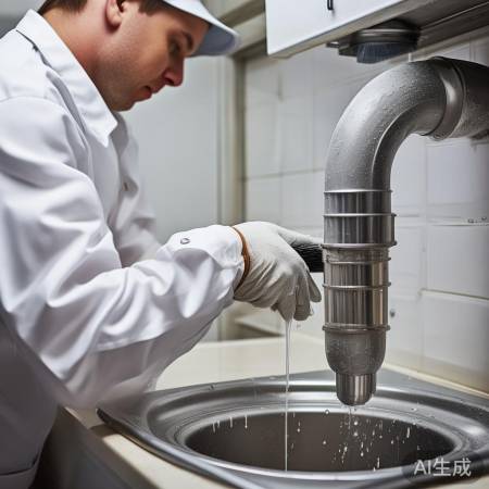 清洁水管内外，刷洗管口弯头