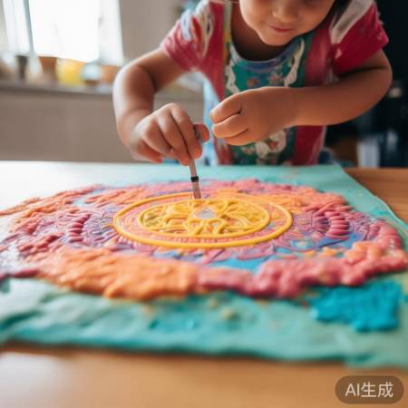 模具压图案，上色有层次