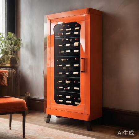 橙红酒柜提升生活档次