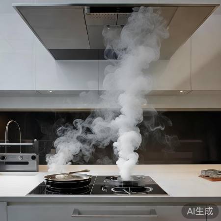 集成灶吸烟力强，厨房无油烟。