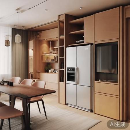 家居装修潮流:餐边柜一体设计