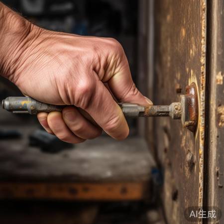 拧下门轴螺丝，耐心勿急躁