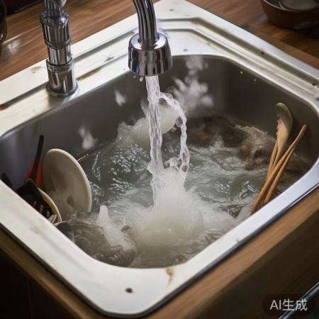 排水管太细，水流不畅