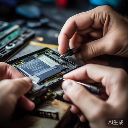 轻撬电池盖，螺丝刀拆螺丝