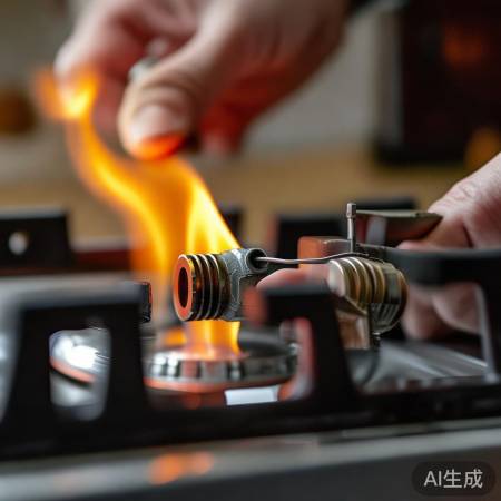 燃气灶点火难，喷嘴清理法