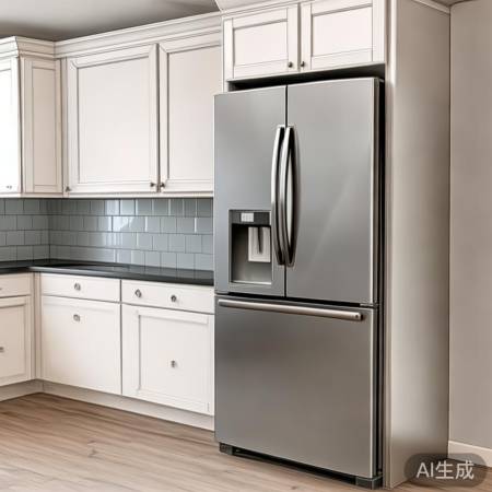 吊柜门略高冰箱，不挡使用