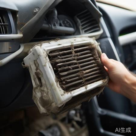 空调滤芯堵塞，车身抖动，更换滤
