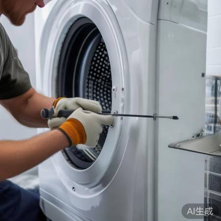 安装洗衣机，固定螺丝别太紧