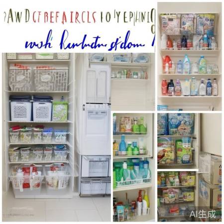 洗衣机旁巧收纳