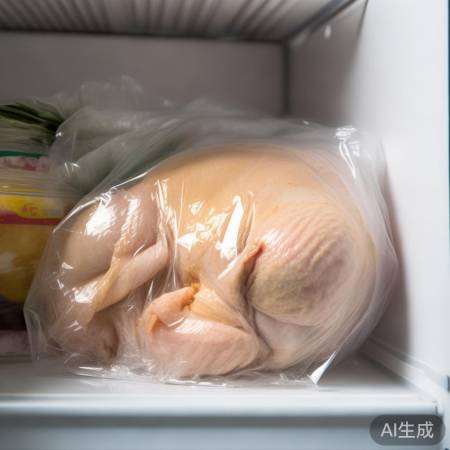 保鲜膜隔绝空气，延长鸡肉保鲜