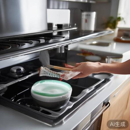 “油烟机清洁要点：先断电用刷子