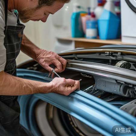 小心卸螺丝，别掉洗衣机里